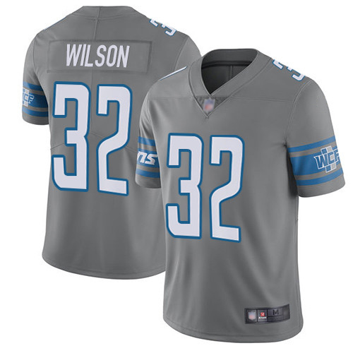 Detroit Lions Limited Steel Men Tavon Wilson Jersey NFL Football #32 Rush Vapor Untouchable->detroit lions->NFL Jersey